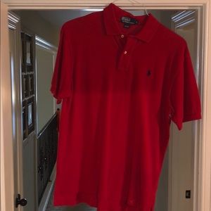 Size large red polo
